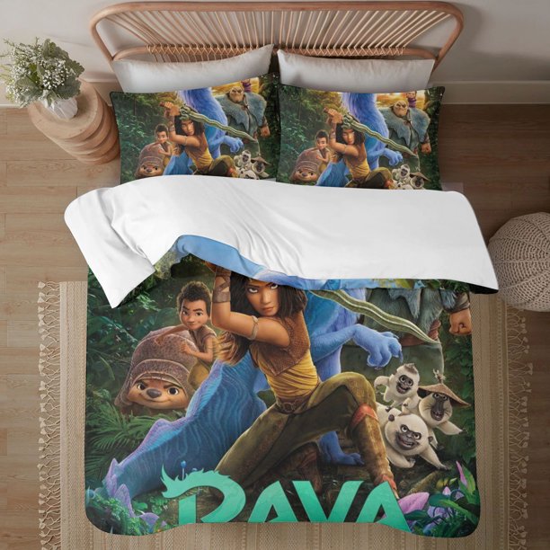 Raya and the Last Dragon 3-Piece Bedding Set For Kids Boys Girls Adult Cartoon Warm Cute Fashion Holiday Present Gift Bed Sheets