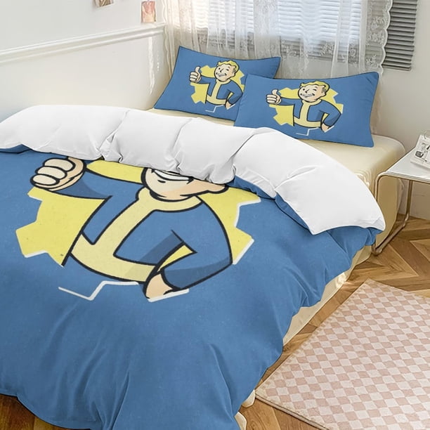 Blue Boys Fallout Comforter Set Soft 3 Pcs Twin Bedding Sets Thicken