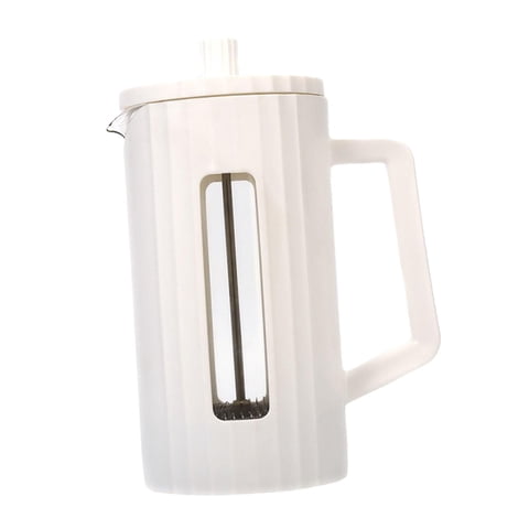 Bothyi - Cafetera De Prensado Francés, Cafetera, Hervidor De Café Para Cocina, Cafetería, Camping, Blanco, 600Ml