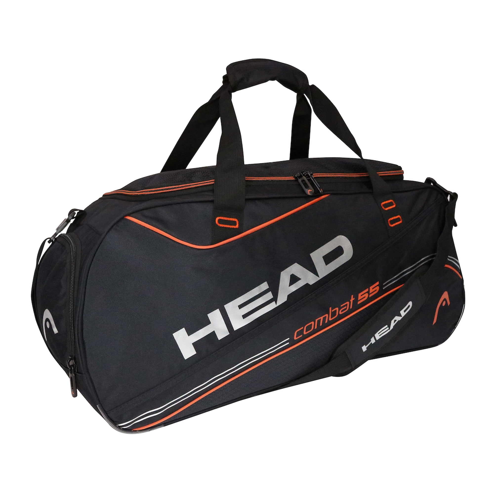 Bolso Deportivo New Combat 55 Negro Naranjo Head | Lider