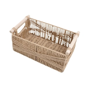 Magideal - Manejar De Papel Higiénico Para Artículos De Café Cesta De Almacenamiento Cesta Decorativa Basker De Papel Canasta De Papel , L L