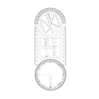 Ioensy - Regla Geométrica, Regla De Borrador Para Enseñanza De Matemáticas, Suministros De Oficina Escolar Para Estudiantes