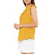 thumbnail image 4 of INSPIRE CHIC Blusas sin mangas para mujer de regreso a clases, blusas de trabajo con volantes y pliegues, tops elegantes amarillos XS, 4 of 7