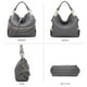 thumbnail image 2 of Bolso de mano Dasein de piel vegana con strass Hobo Tote gris, 2 of 3