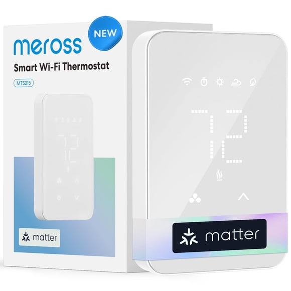 Termostato inteligente meross Matter para calentador eléctrico de zócalo