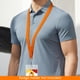 thumbnail image 2 of Lanyards WEZEBEL naranjas con cierre de seguridad, paquete de 24 para gafetes de identificación, 2 of 5