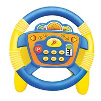 Magideal - Juguete De Volante Funciones Interactivo Con Sonido Giratorio Para Niños, Juguete De Rueda Eléctrica Para Regalos De Cumpleaños, Niños Y Niñas De , Base U Amarillo Azul