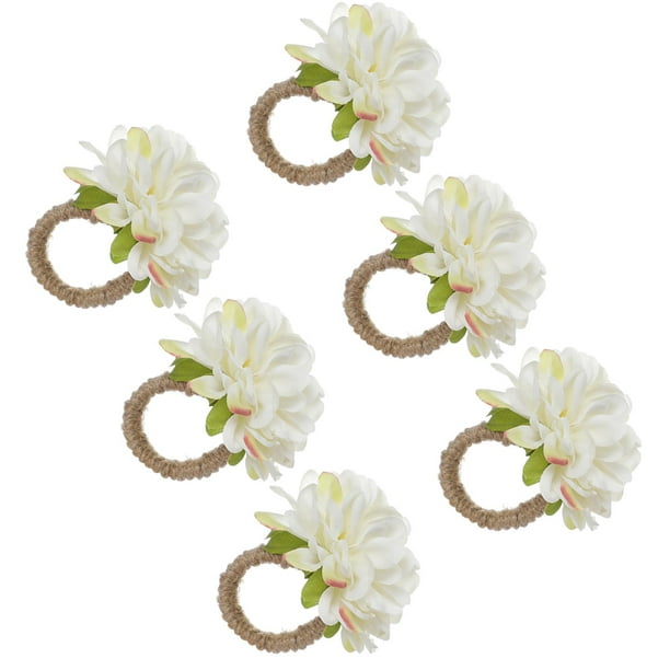 6x Servilleteros Con Hebilla De Toalla En Forma De Flor Para La ...
