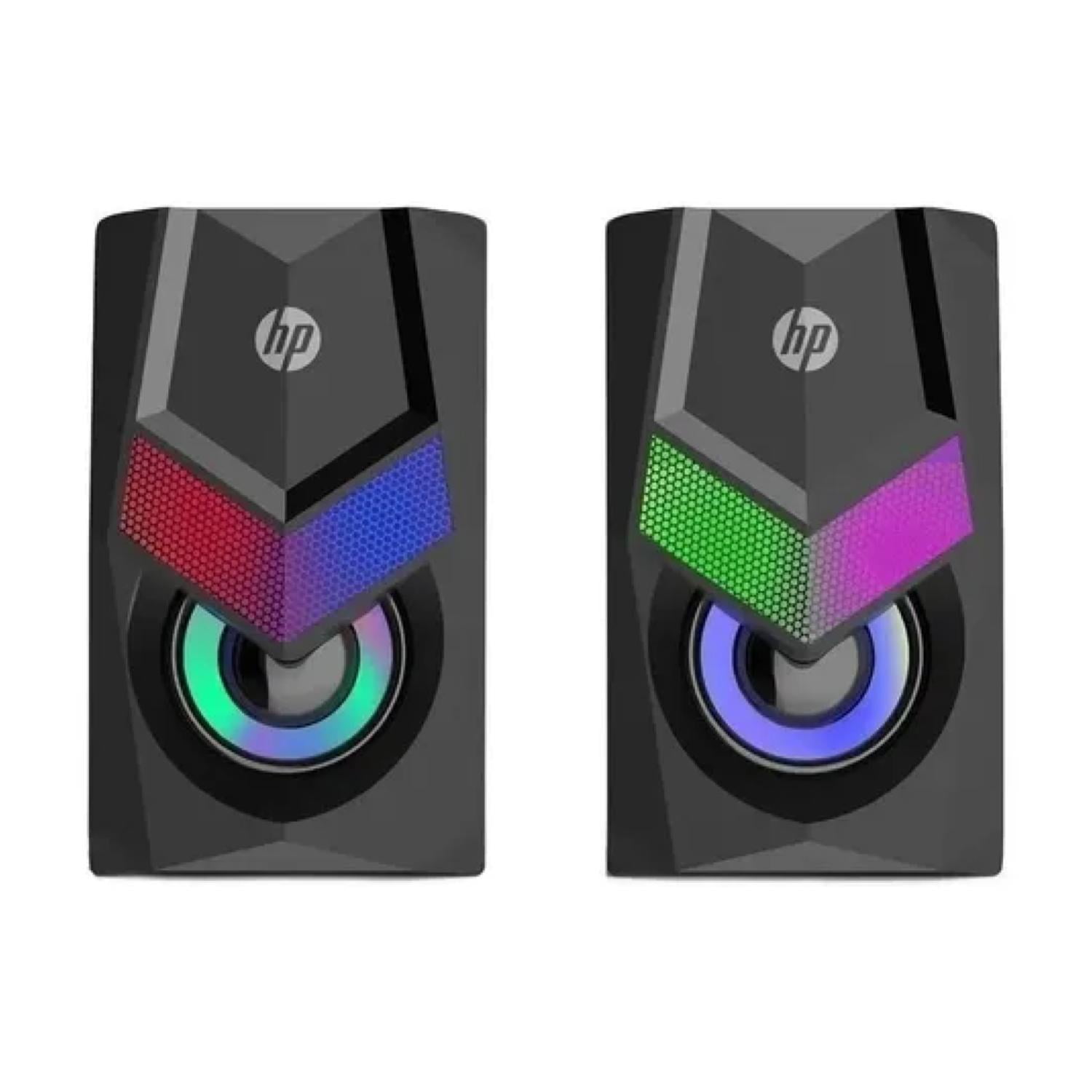 Hp - Parlantes Gamer Usb Jack 3.5 Rgb 2x3w Rms Negro Dhe-6000
