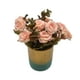 thumbnail image 2 of Planta Artificial Macetero Dorado Con Rosas Decorativas rosa, 2 of 5
