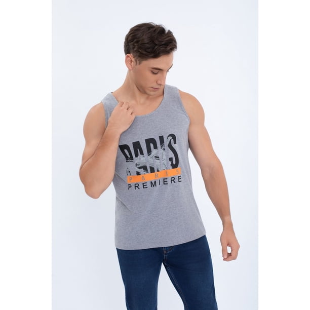 Polera Musculosa Hombre Sin Mangas Paris Colores 7604