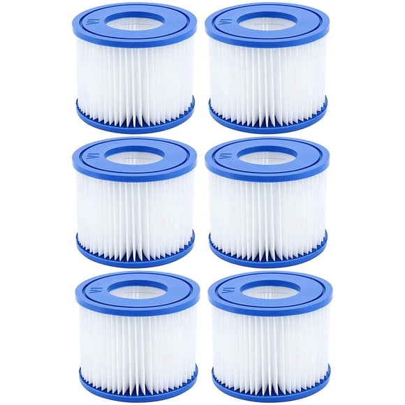 Cartucho de filtro para piscina Tipo VI para Saluspa, Lay-Z-Spa (paquete de 6)