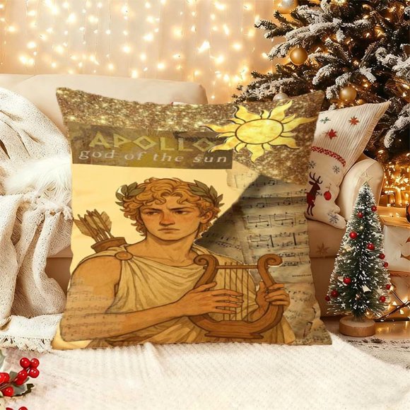 Apollo Sun God Printed Pillowcase Double-sided Printing Machine Washable for Indoor/outdoor Use Suitable for Bedroom Living Room Sofa and Bed Decoration A Great