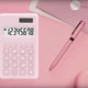 thumbnail image 3 of Calculadora Rosa Pink De Bolsillo Oficina Colegio Rosada rosa, 3 of 5