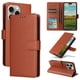thumbnail image 3 of Funda Cartera para iPhone 15 Pro Max con Tarjetero, Soporte y Cordón - Protección Marrón, 3 of 6