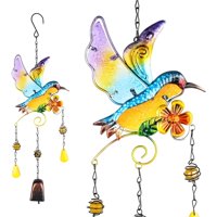 Genérico - Colgante Jardín Colibrí Vidrio Y Cobre