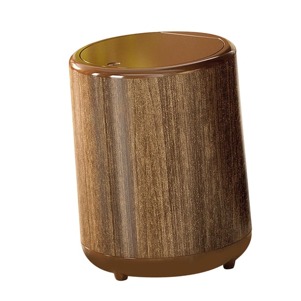 Cubo de basura Cubo de basura de baño Contenedor de basura Cesta de basura redonda decorativa Contenedor de basura para oficina Sala de estar Inodoro Sin ruedas