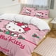 thumbnail image 3 of Merry Christmas Hello Kitty Comforter Twin SizeComforter Set for Kids Girls3Pcs Bedding Set Printed Comforter with 2 PillowcasesDown AlternativeSoft and Lightweight Bed Sheets, 3 of 5