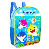 Mochila Baby Shark Mini 11 Para Niños Con Correas Ajustables