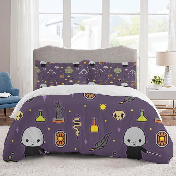 Harry potter Bedding Sets Cartoon Duvet Cover Lightweight 3 Piece Bet Sets for Kids Boys Girls