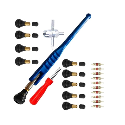 Ioensy - Juego De Herramientas Extractoras De Vástago De Válvula De Neumático Premium Tr412 De 23 Piezas Para Camión, Coche Y Bicicleta