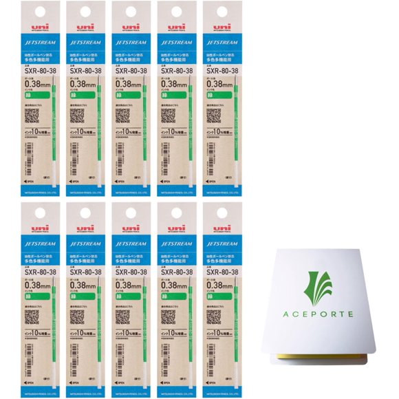 Recargas de tinta QULLITY 0.38 mm verde, paquete de 10 (SXR8038K)