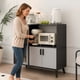thumbnail image 4 of Aparador Buffet De Cocina Comedor Multifuncional Con Puerta Negro, 4 of 5
