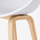 thumbnail image 5 of Pack x4 Taburetes Nórdicos Blancos – Asiento Ergonómico y Patas Madera Reforzadas, 5 of 6