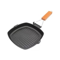 Total Click - Sarten Plancha Grill Antiadherente Cuadrado 24Cm Con Mango