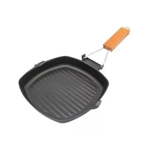 Genérico - Sarten Plancha Grill Antiadherente Cuadrado 24Cm Con Mango