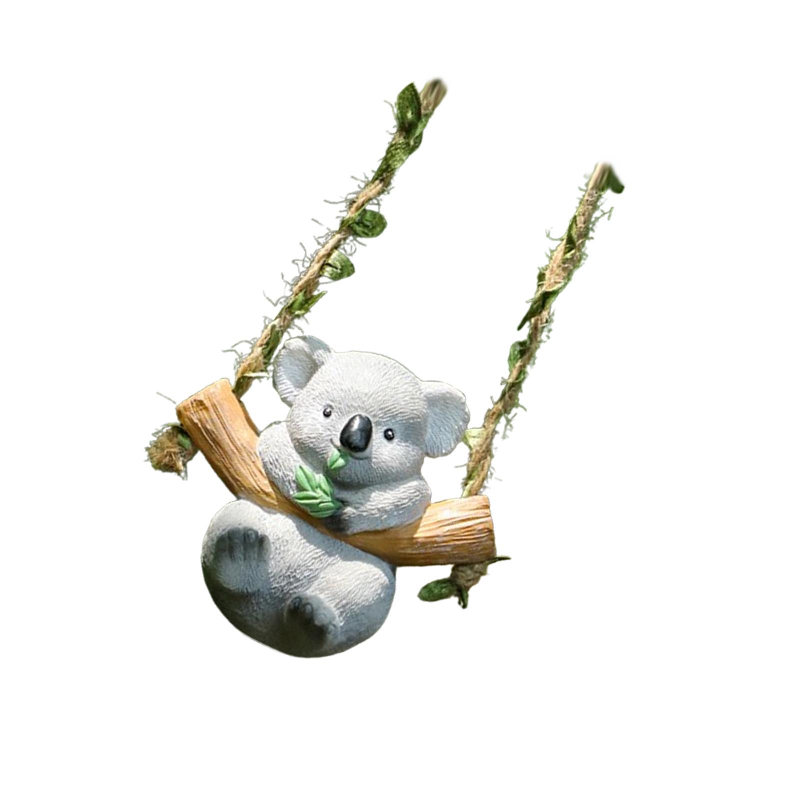 Magideal - Estatua De Resina Con Forma De Animal Que Oscila Para Jardín, Artesanía Creativa, Escultura Colgante, Linda Figura Para Decoración De Árboles, Patios 10X65X9 Cm