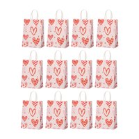 Magideal - 12 Bolsas De Regalo Para El Día De San Valentín, Bolsas De Regalos Reutilizables Con Asa, Bolsa De Regalo Para Tarjetas, Bodas, Navidad Y Niños , Rosa