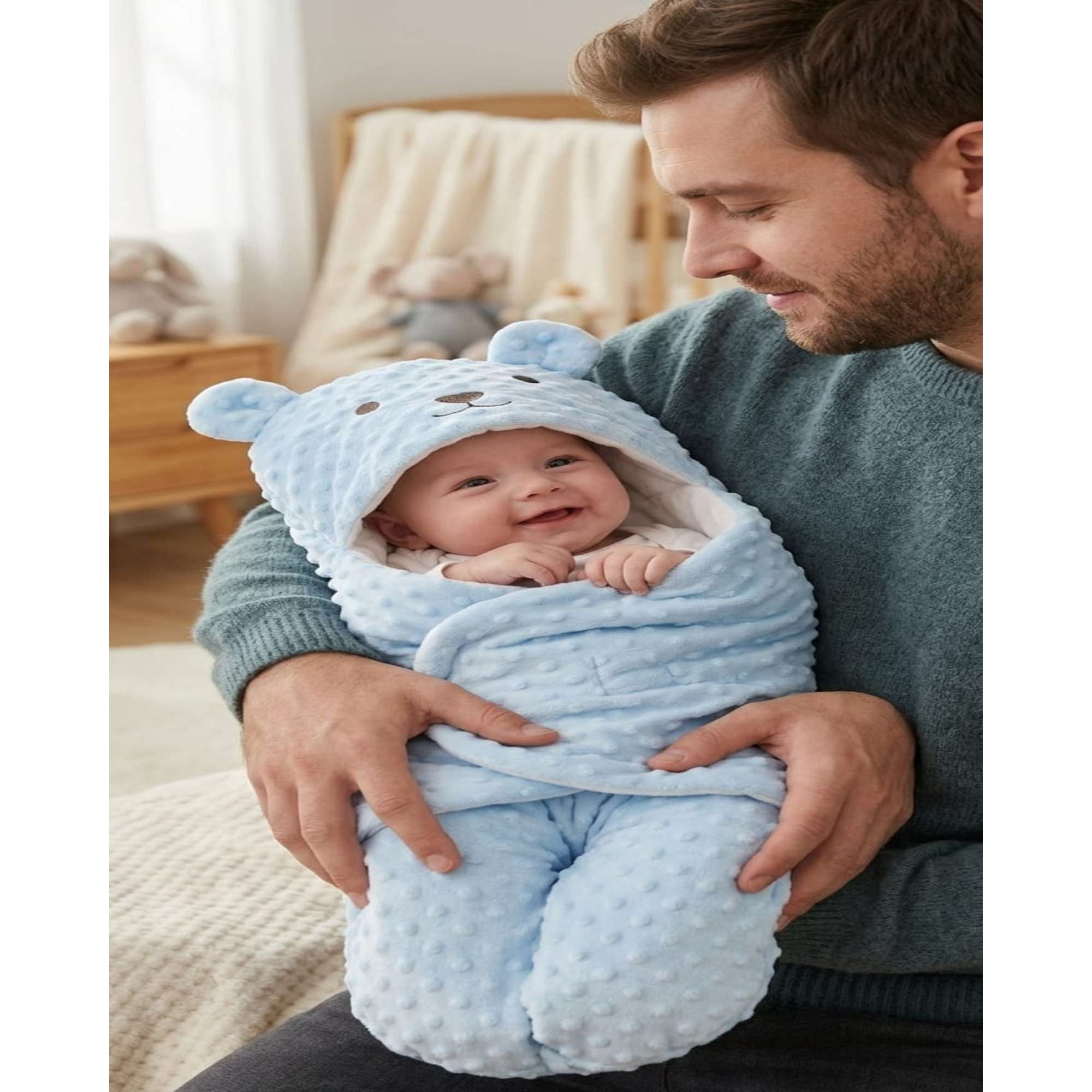 Mylhogar - Saco De Dormir Bebé Textura Minky Extra Suave Térmico