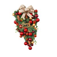 Bothyi - Ventanas De La Pared De La Puerta De La Guirnalda De La Puerta Del Botín De La Lágrima De Navidad Para La Fiesta Navideña