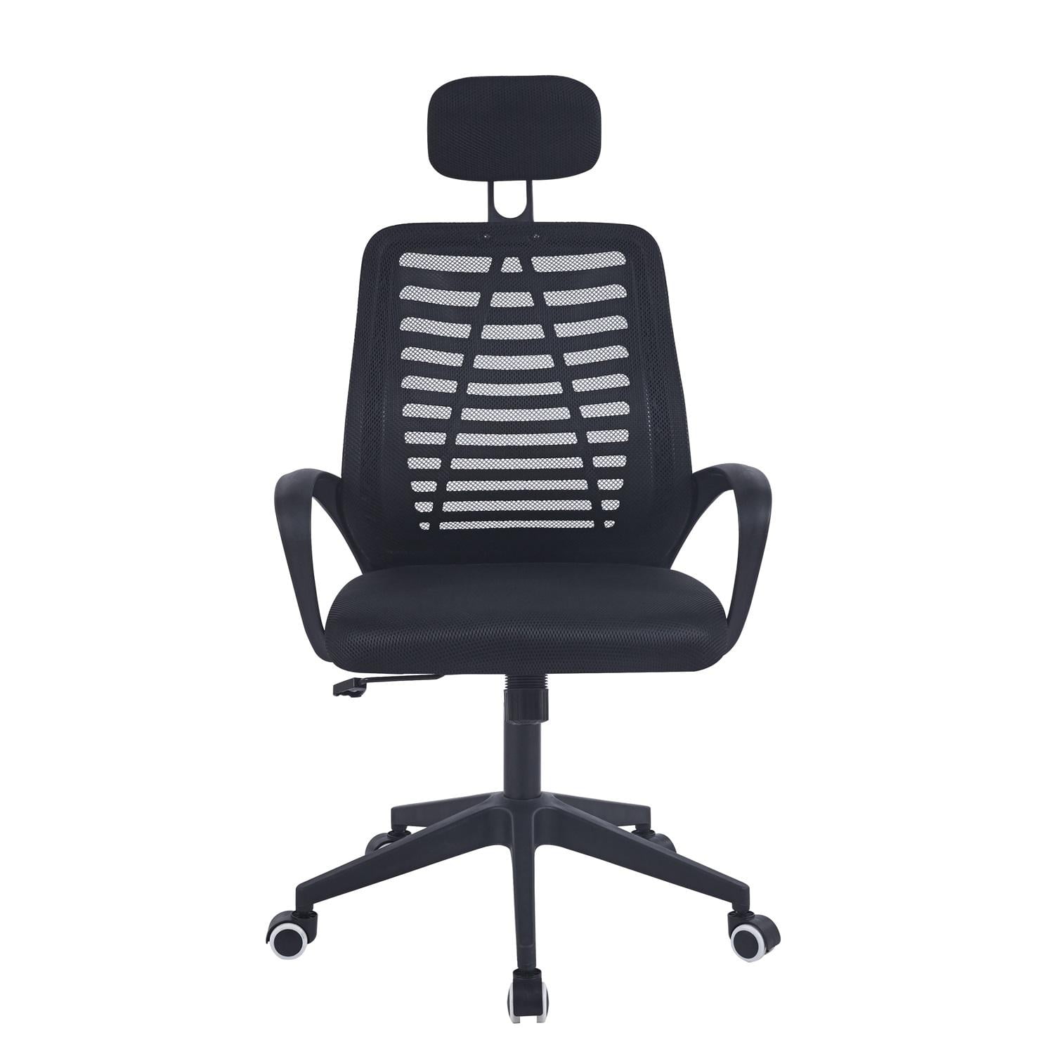 Silla De Oficina Mesh Con Cabezal Negra Midtown Negro