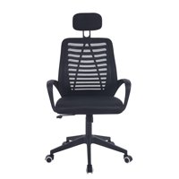 Silla De Oficina Mesh Con Cabezal Negra Midtown
