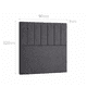 thumbnail image 2 of Respaldo De Cama 1 Plaza Gris Plomo Tubular Felpa / Tapizado Acolchado | Diseño Moderno, 2 of 2