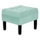 thumbnail image 2 of Pouf Wood 1c Felpa 00 Verde Agua, 2 of 4