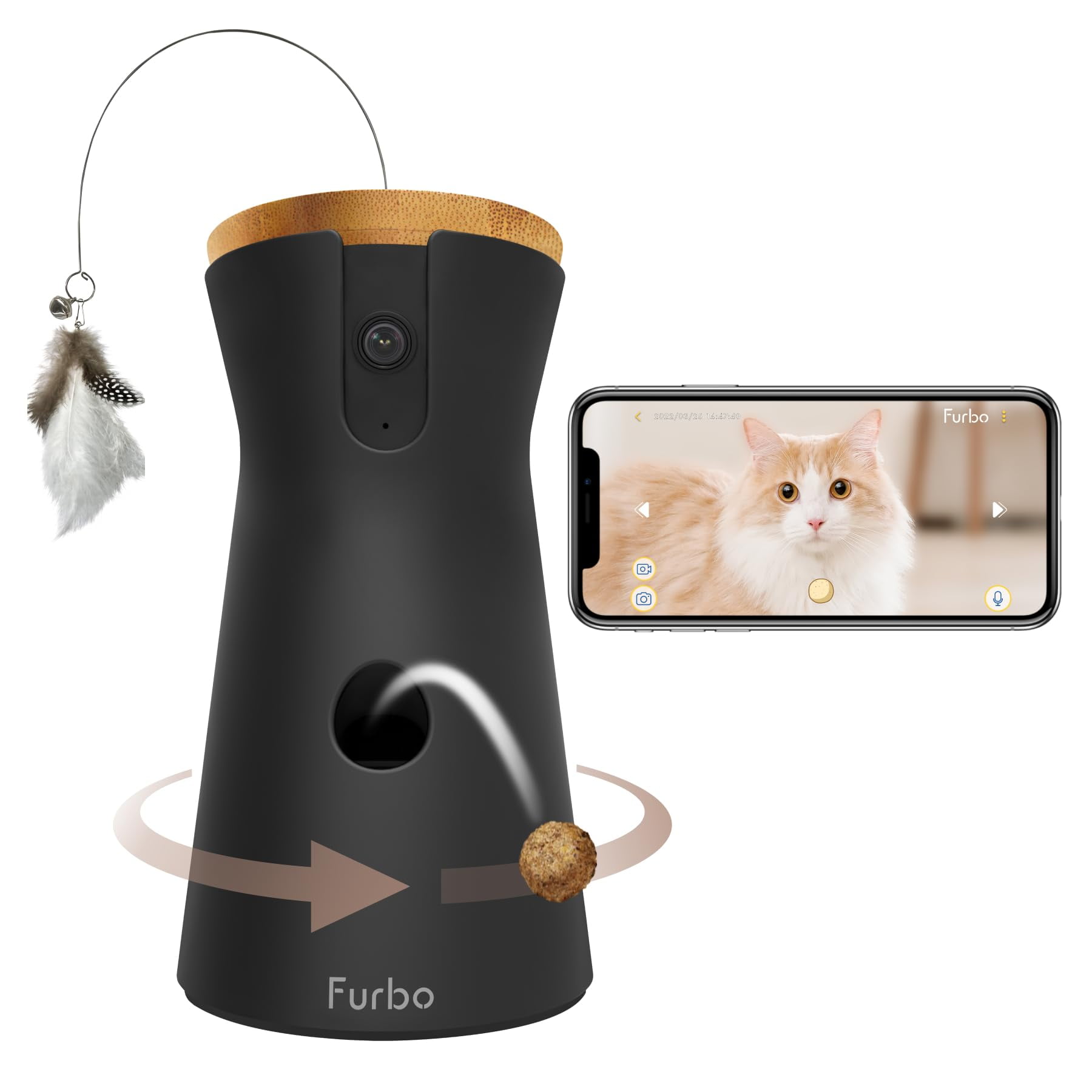 Fo - Cámara Cat 360° Home Security Con Dispensador De Golosinas