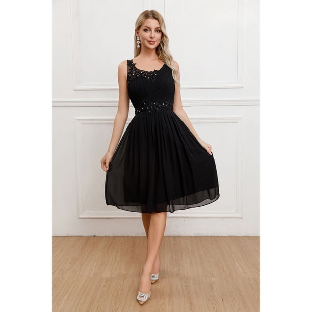 Vestido Mujer Fiesta Gala Noche Formal Calidad Premium Aplicaciones 052