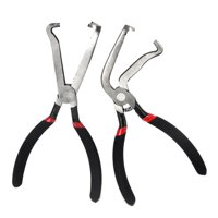 Magideal - 2 Piezas Desconectación Eléctrica Alicates De 60 Grados Y Rectos Multifuncionales Para El Removedor De Línea De Combustible Profesional De Automóviles