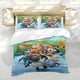 thumbnail image 5 of Timmy Time Conjunto de sábanas temático, trío de piezas, cómodo y amigable con la piel, diseño único, regalo de decoración para el hogar para familiares, amigos y fans,135cm *200cm, 5 of 6