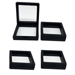 Bothyi - 4X Vitrina Flotante Caja De Almacenamiento De Joyería Para Broche Medalla Especímenes Chip