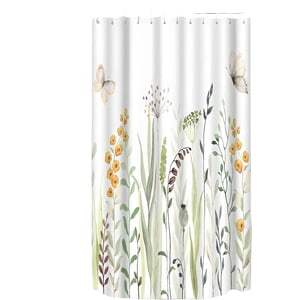 Genérico - Cortina Para Baño Mas Forro De Ducha V9