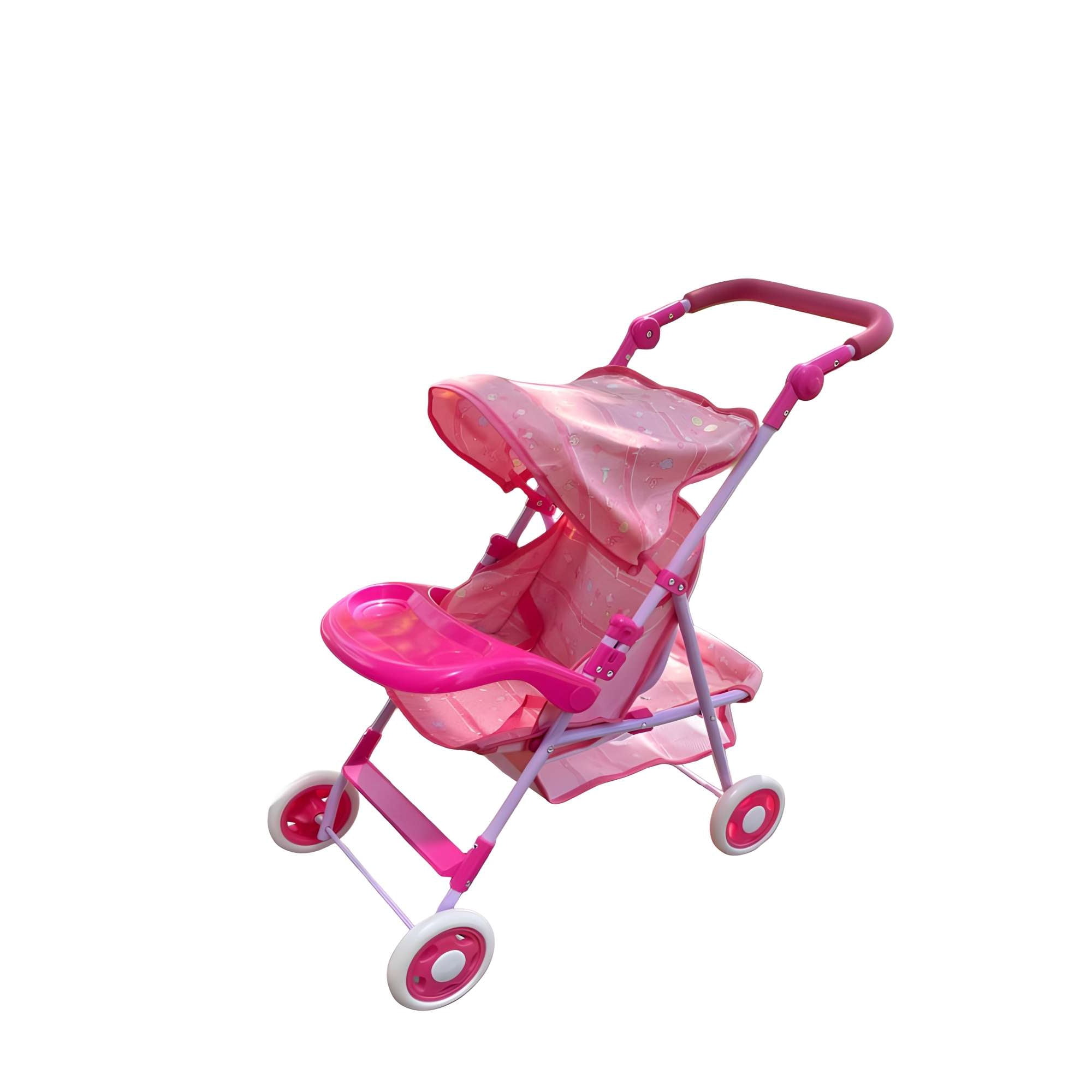 Genérico - Coche Simple Para Muñecas Metalico Grande Rosado