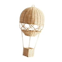 Magideal - Globo Aerostático De Ratán Tejido, Globo Aerostático, Colgante De Ratán Tejido Beige, Artesanía De Ratán Tejida Para Fiesta En Casa, Habitación De Niñ