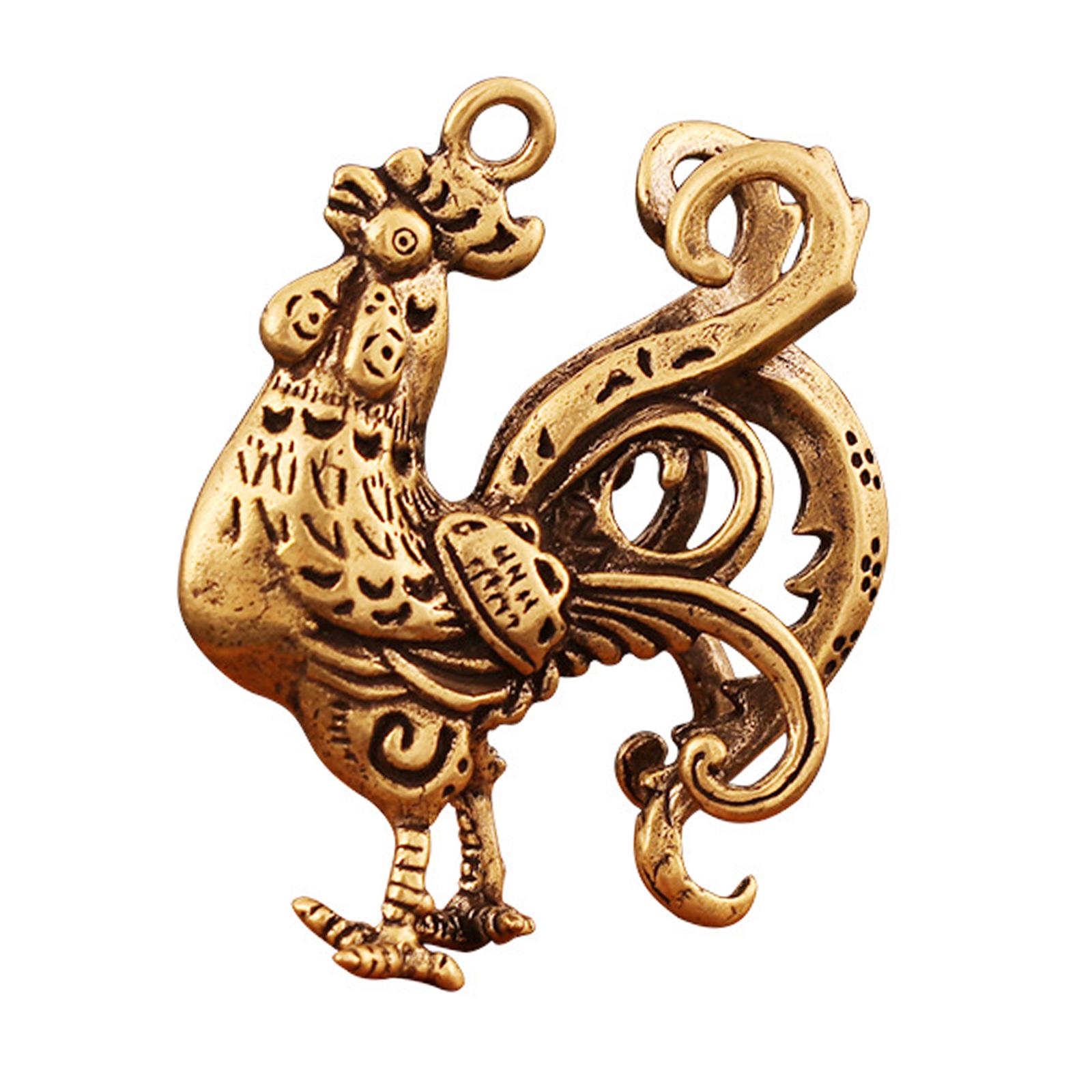 Magideal - Gallo Colgante Adorno Artesanía Universal Decoración Única Diy Llaveros Portátiles Estatuilla Para Escritorio Muebles Unisex Cumpleaños Sala De Estar