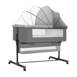 Babyluna - Cuna Colecho Con Colchón Mosquitero Y Cesta Gris