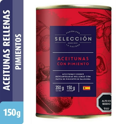 Aceitunas Rellenas Con Pimiento Tarro Drenado 150 G - Neto 350 G Selección