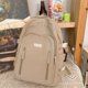 thumbnail image 1 of 1pc Simple Solid Color Backpack, Preppy Versatile Casual Schoolbag, High School Middle School Students Backpack, College Students Travel Backpack, Students Commuter Bag For Daily Use, 1 of 5